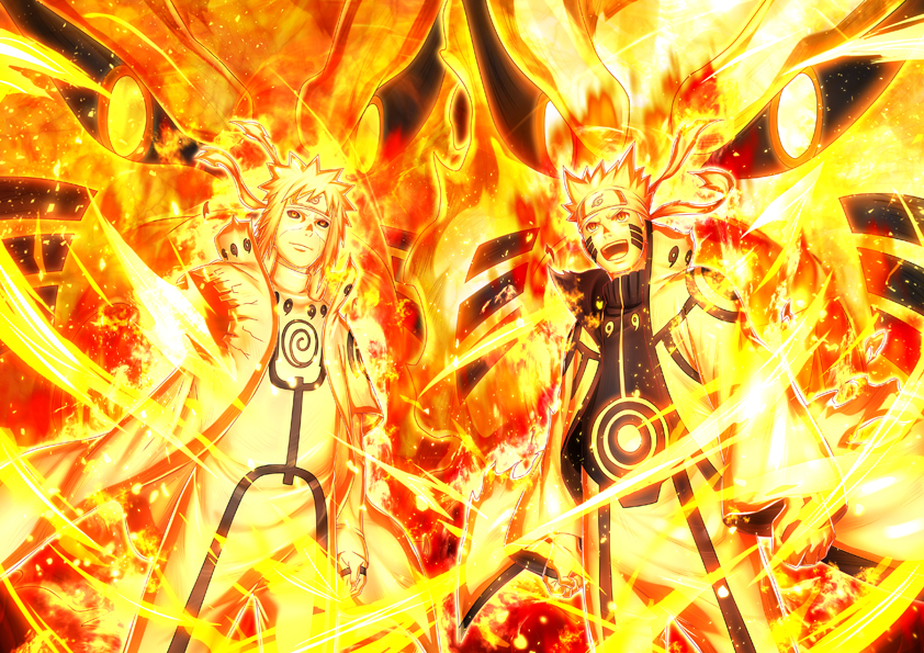 minato bijuu mode vs naruto bijuu mode