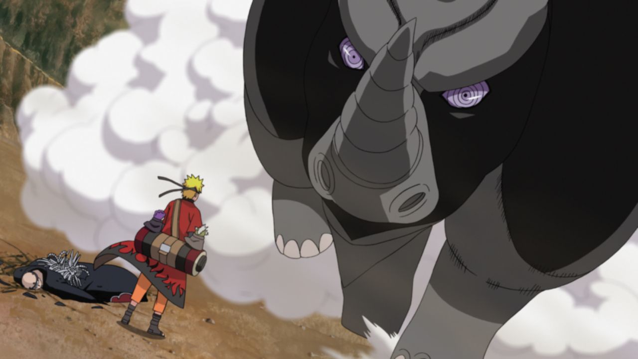 Naruto defeats Pain by transforming him into a toad