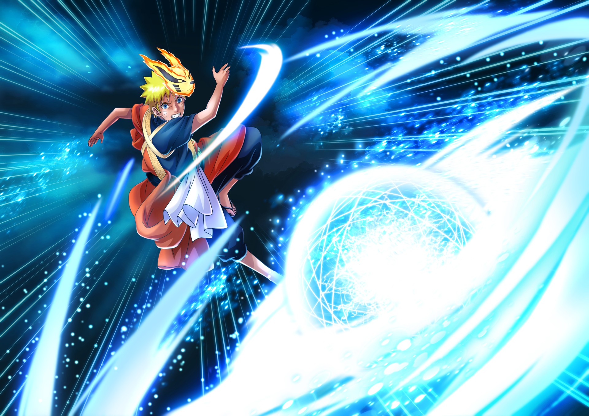 Naruto Uzumaki HD Wallpaper - Dynamic Ninja Power Display by patrika