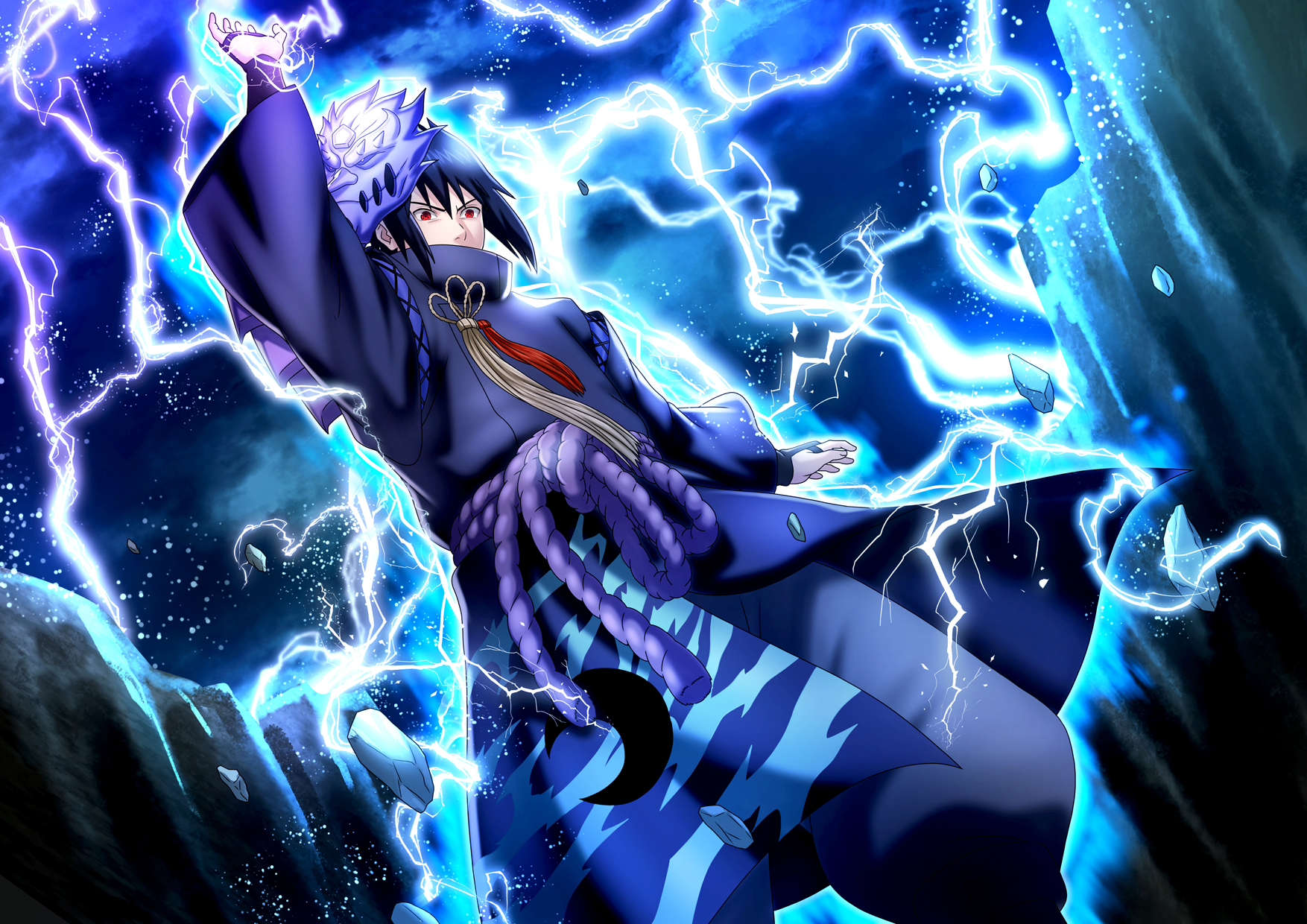 Naruto Sasuke Uchiha Shippuden Ninja Saut Anime Jouer Carte Jeu Cœur K  Japon