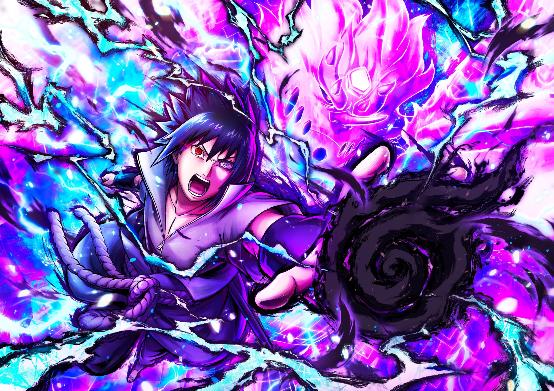 Sasuke Uchiha Amaterasu Flames